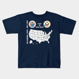 State of New Jersey Kids T-Shirt